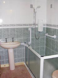 Disabled person’s shower facility