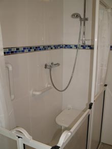 Shower installations for the disabled
